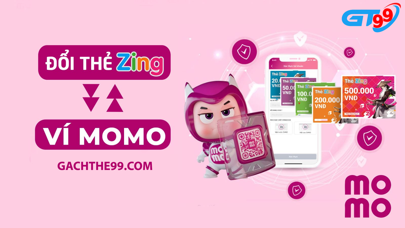 Đổi thẻ Zing sang ví Momo